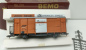 Preview: BEMO H0m DC 2266 121  RhB Gb 5021  Gedeckter Güterwagen JOSIAS GASSER BAUMMATERIAL   OVP