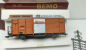 Preview: BEMO H0m DC 2266 121  RhB Gb 5021  Gedeckter Güterwagen JOSIAS GASSER BAUMMATERIAL   OVP