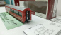 Preview: Bemo H0m DC 3298 142  RhB B 574 01 Gliedwagen AGZ 2. Kl. Neurot  LED-Innenbeleuchtung OVP