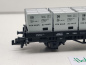 Preview: Hobbytrain N DC H23806 Niederbordwg + Behälter "Haus zu Haus" Kls443 / NEM / DB