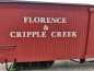 Preview: Bachmann Spur G 95344 / „Big Haulers“ 20 Fuß Güterwagen Wood-Side Boxcar / „Florence & Cripple Creek“