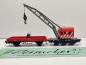 Preview: Märklin H0 AC 29426 Kranwagen rot + Kranschutzwagen rot / DB
