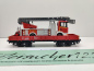 Preview: Märklin H0 AC 29755 Niederbordwagen Drehleiter aus Digital-Set "Feuerwehr" / DB