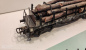 Preview: Märklin H0 AC 4516 Rungenwagen + Ladung + 2 Halteketten / SSka / DB
