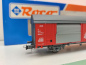 Preview: Roco H0 DC 46275 gedeckter Güterwagen "ptt Post" Hbbkkss / NEM / NS / OVP