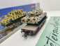 Preview: Roco H0 DC 67476 Schwerlastwagen Smm Leopard 2A4 " Leopradine" / NEM / ÖBB / OVP