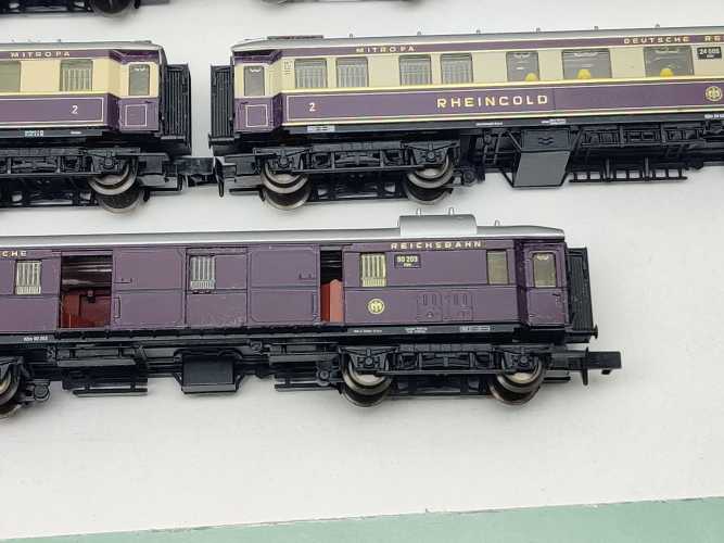 Arnold N DC 0143 Rheingold Wagenset mit Beleuchtung / DRG / OVP