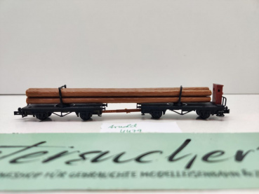 Arnold N DC 4479 Drehschemelwagen-Paar für Langholz / helle Kuppelstange