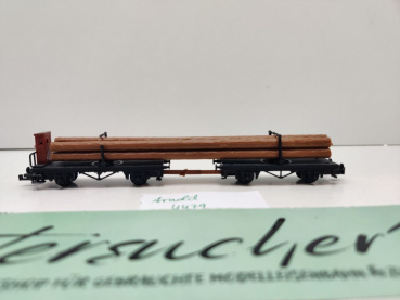 Arnold N DC 4479 Drehschemelwagen-Paar für Langholz / helle Kuppelstange