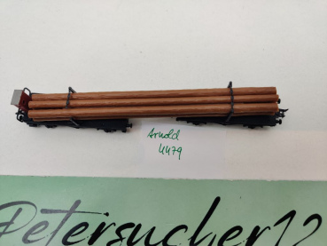 Arnold N DC 4479 Drehschemelwagen-Paar für Langholz / helle Kuppelstange