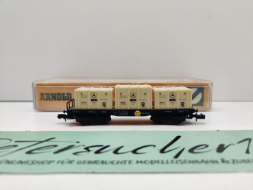 Arnold N DC 4961 Flachwagen "Mercedes Benz" 3 Überseekisten / SSkms / DB / OVP
