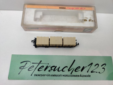 Arnold N DC 4961 Flachwagen "Mercedes Benz" 3 Überseekisten / SSkms / DB / OVP