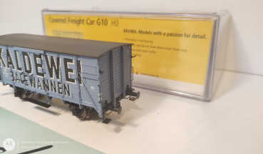 BRAWA H0 AC 48285 gedeckter Güterwagen "Kaldewei" / AC-Achsen / K / DB / OVP