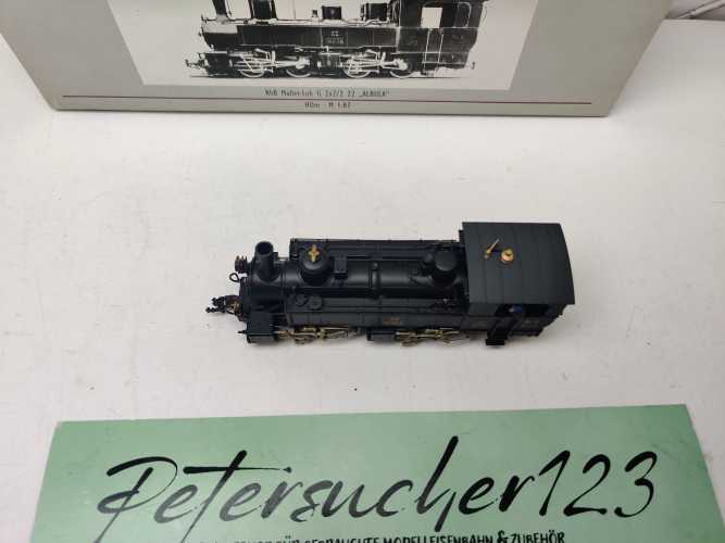 BEMO H0m DC 1293 112 / Mallet-Dampflokomotive / G 2x2/2 / Nr. 22 „Albula“ / RhB / OVP