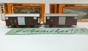 BEMO H0m DC 2285 / 2250  RhB Ged. Güterwagen   OVP