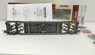 BEMO H0m DC 2289 110 Sb-v 7730 mit Container "SPAR Berge" / RhB / OVP