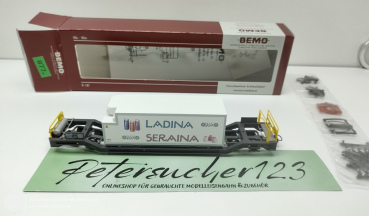 BEMO H0m DC 2289 111 Containertragwagen Käse aus dem Engadin OVP