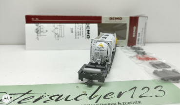 BEMO H0m DC 2289 142 Sbk-v 7712 mit Container "Ernst" / RhB / OVP