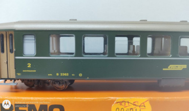 Bemo H0m DC 3250 Personenwagen 2.Kl EWI B / RhB / ErsatzVP
