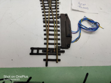 Bemo H0m DC 4211 / 1 x Weiche Links + Elektrischer Antrieb