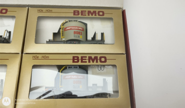 BEMO H0m DC 7460 100  Zementwagen 4 x Uce Set / RhB / OVP