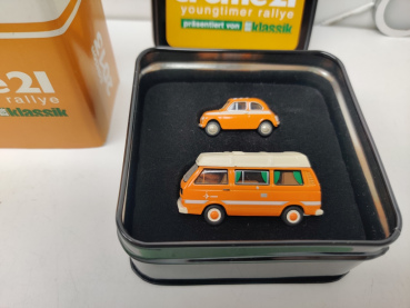 Bub Edition 2013  / 06942 limitiertes Sammlermodell / Creme21 Youngtimer Rally VW T 3 / Fiat 500 / OVP