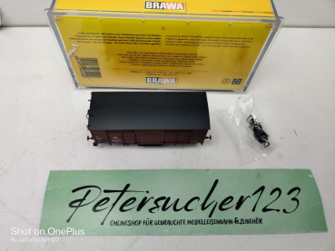 Brawa H0 DC 48029 Gedeckter Güterwagen / Gw / NEM / Brit-US-Zone / DRG / OVP