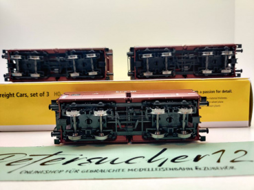 Brawa H0 DC 47030 Selbstentladewagen 3er Set OOtz / Erz III / NEM / DB / OVP