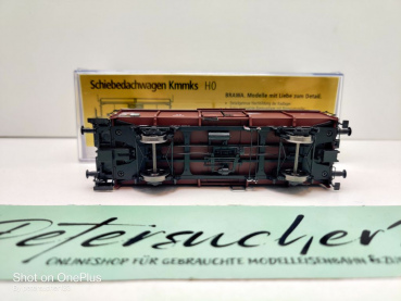 Brawa H0 DC 48609 Schiebedachwagen / Kmmks51 / NEM / DB / OVP