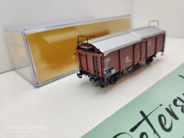 Brawa H0 DC 48627 Gedeckter Güterwagen / Ts-51 Kmmks / NEM / DB / OVP