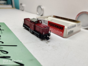 Fleischmann N DC 7230 / BR212 Diesellok / Rangierlok / Rot / DB / Analog / OVP