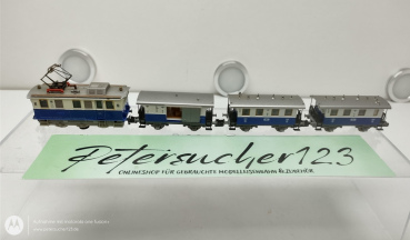 Fleischmann N DC 7969 Schienenreinigungslok  + 2 x Personenwagen 2.Kl. + Gepäckwagen