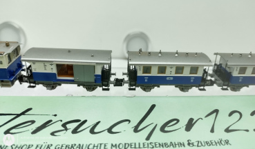 Fleischmann N DC 7969 Schienenreinigungslok  + 2 x Personenwagen 2.Kl. + Gepäckwagen