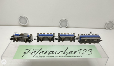 Fleischmann N DC 7969 Schienenreinigungslok  + 2 x Personenwagen 2.Kl. + Gepäckwagen