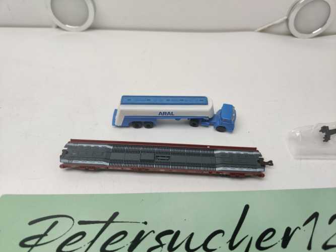 Fleischmann N DC 8279 Rollende Landstraße / LKW ARAL / DB