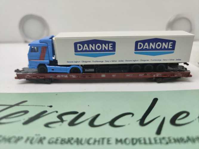 Fleischmann N DC 8279 Rollende Landstraße / LKW DANONE / DB