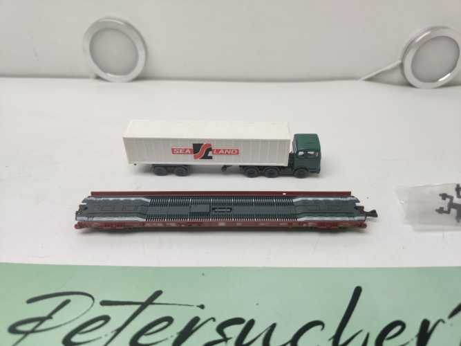Fleischmann N DC 8279 Rollende Landstraße / LKW SEELAND / DB
