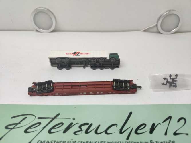 Fleischmann N DC 8279 Rollende Landstraße / LKW SEELAND / DB