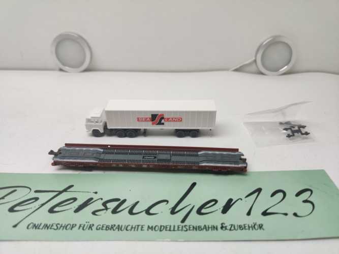 Fleischmann N DC 8279 Rollende Landstraße / LKW Seeland / DB