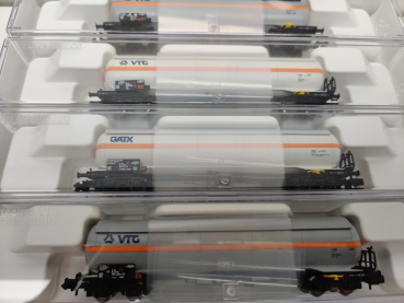 Fleischmann N DC 849110 6-Teiges Set Druckgaskesselwagen / GATX / VTG / OVP