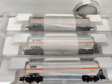 Fleischmann N DC 849110 6-Teiges Set Druckgaskesselwagen / GATX / VTG / OVP