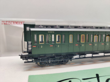 Fleischmann H0 DC 5686 Abteilwagen Bremserhaus 2. Kl B4 / NEM / DB / OVP