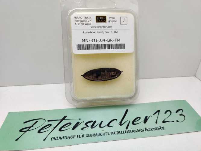 Ferro-Train N MN-316.04 Ruderboot, klein, braun, Holz / 1:160 / OVP