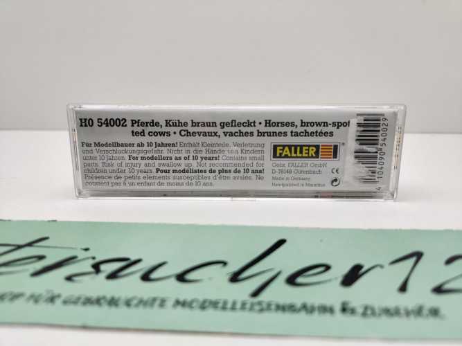 Faller H0 54002 Figuren-Set "Pferde, Kühe braun gefleckt" / 8 Figurinen / OVP