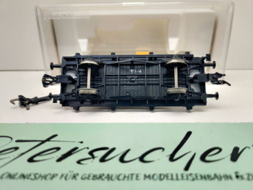 Fleischmann H0 DC 5218 Flachwagen "Unimog" Xf19 / NEM / DB / OVP