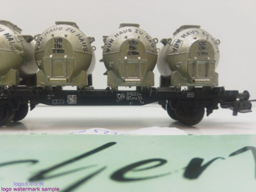 Fleischmann H0 DC 5230 Behältertragwagen "von Haus zu Haus" / BTms55 / DB