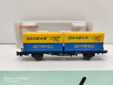 Fleischmann N DC 8233 Containertragwagen "Danzas" / DB / OVP