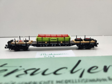 Fleischmann N DC 8268 Rungenwagen "Landw. Ladung" Rs684 / NEM / DB