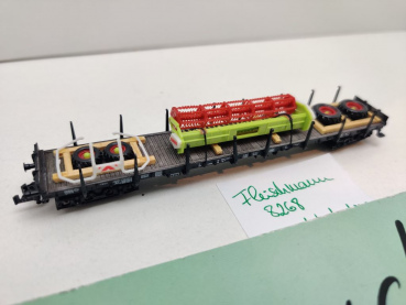 Fleischmann N DC 8268 Rungenwagen "Landw. Ladung" Rs684 / NEM / DB
