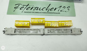 HobbyTrain  N DC H23707 Containertragwagen SGGNOS 715 Ep. V  AAE. Schweizer Post